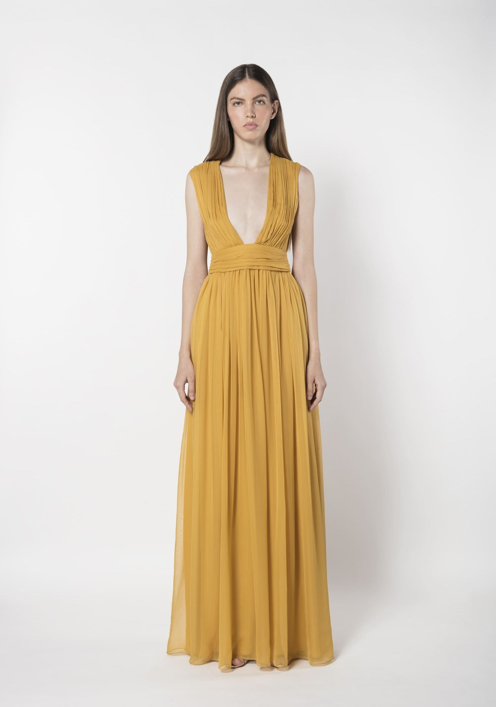 ina silk chiffon dress 100 Percent Pure Silk Ivory Silk Chiffon Dress: Handmade Pleated Butterfly Sleeve Midi