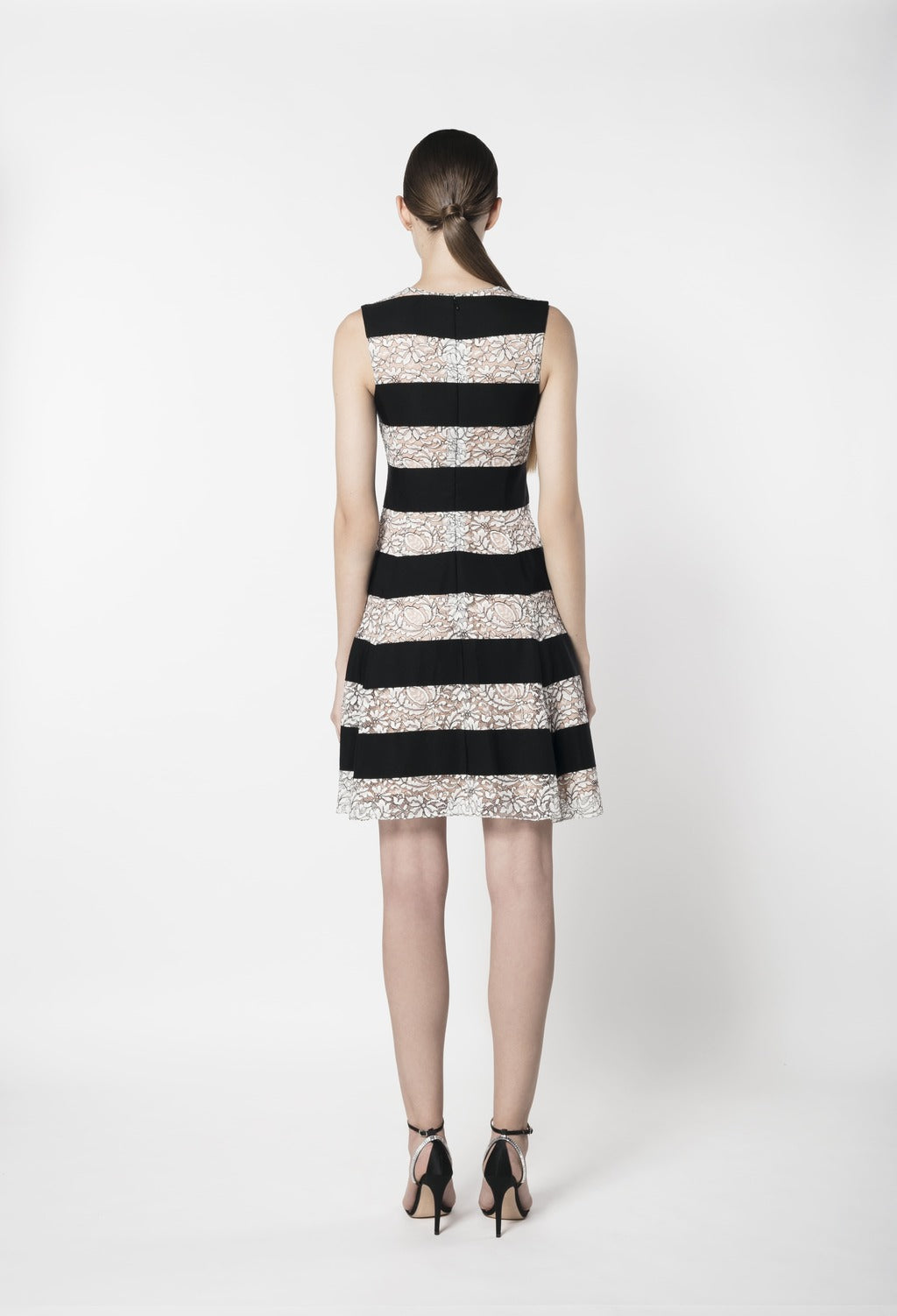 LACE AND GROSGRAIN DRESS