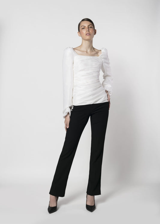 SILK GAZAR PLEATED TOP