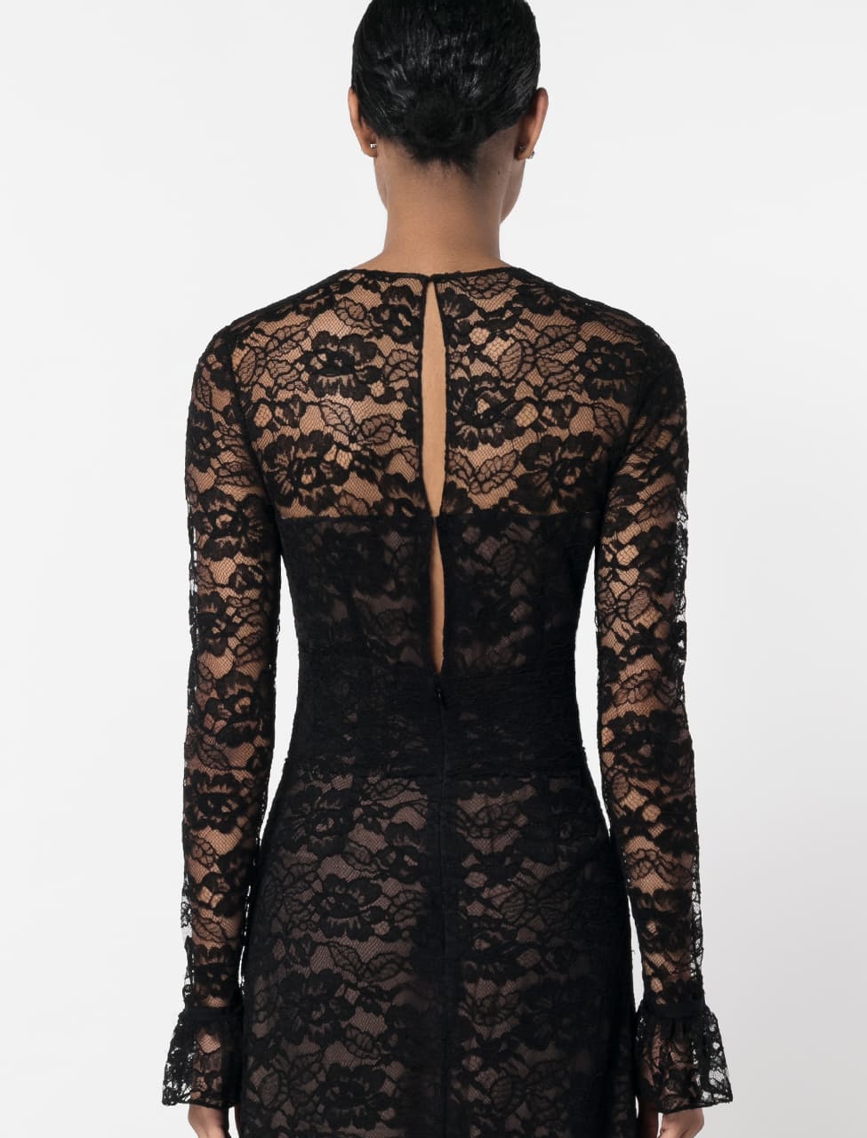 LACE AND GROSGRAIN DRESS
