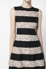 LACE AND GROSGRAIN DRESS